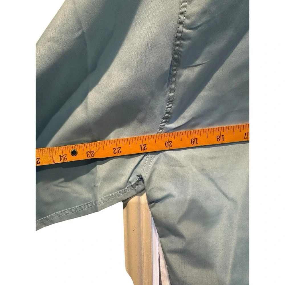 Golden Palm  Designer Shirt Mens Long Sleeve Button Up Sky Blue Size 2XL XXL NWT